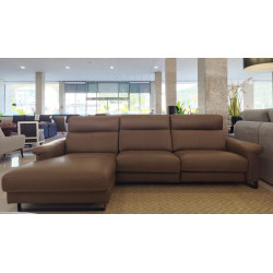 Sofá Chaise-Longue relax eléctrico piel